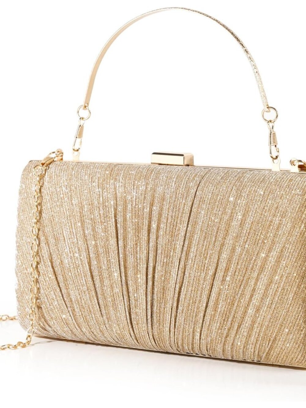 Clutch Purses for Women Pleated Evening Handbag with Chain Prom, Cocktail, and W